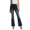 Vintage High Waist Flared Jeans Women Washed Denim Slim Fit Long Pants