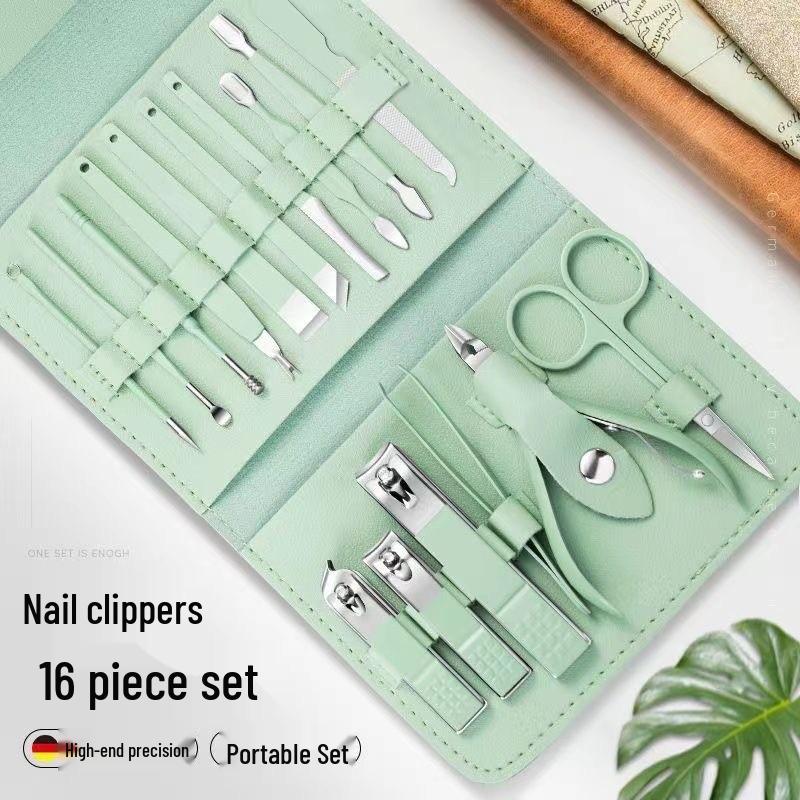 

Matcha Green Three-Fold Manicure Nail Clipper Set