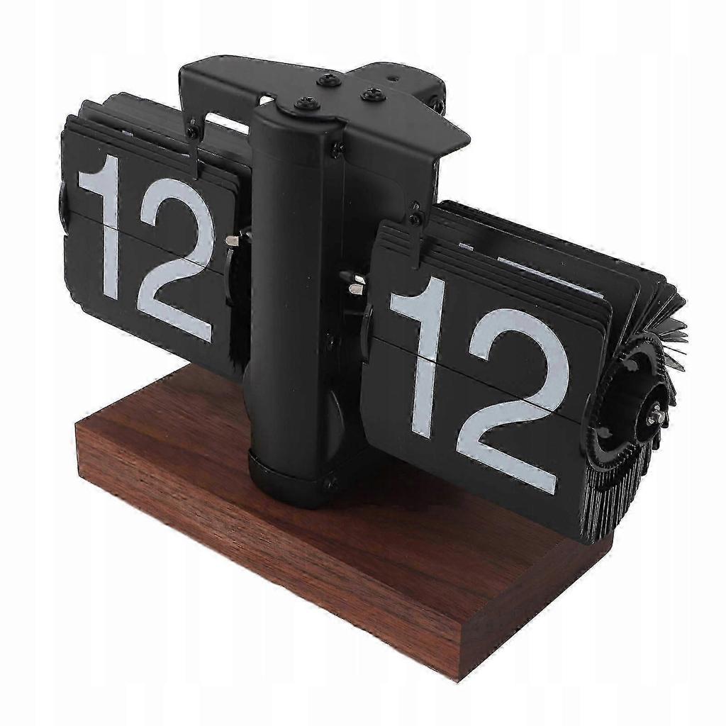 Vintage 24-Hour Tilting Desk Clock with Non-Slip Base