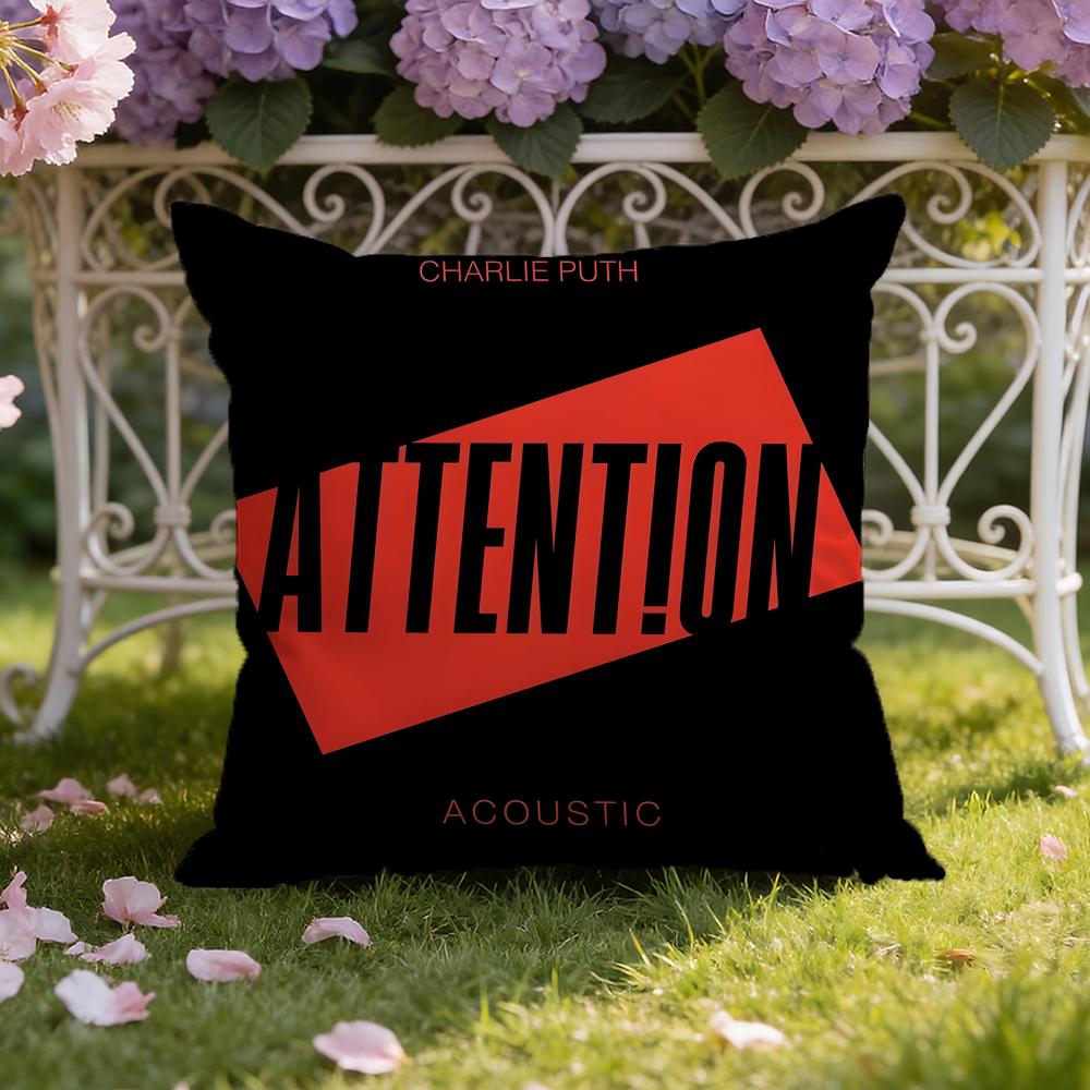 Singer C-Charlie Puth Cushion Cover Home & Car Dual-Scene Pillow Cover: Reversible for Premium Comfort