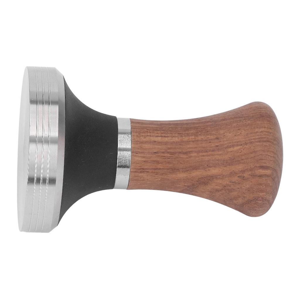 Kaffeepulverpresse Hammer und Verteiler Set Edelstahl Kaffee Tamper mit Holzgriff für
