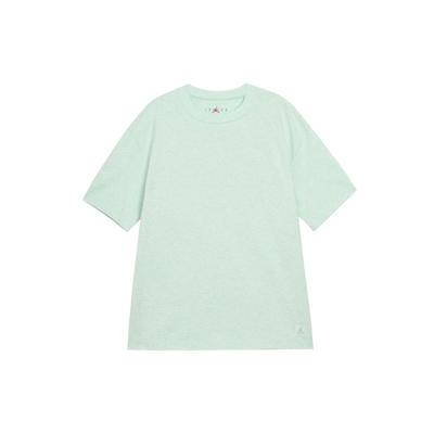 Camiseta Solta Macia Confortável de Manga Curta Tops Femininos Verde-Claro FN5384-394