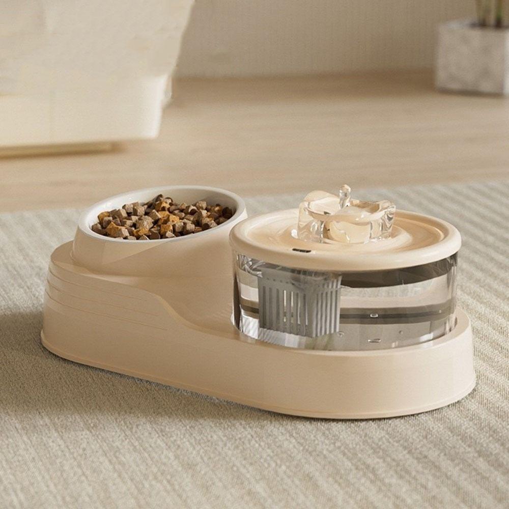 Mute 2-in-1 Pets Water Fountain Auto Filter Pet Water Dispenser Practical Pet Feeder  for Home
