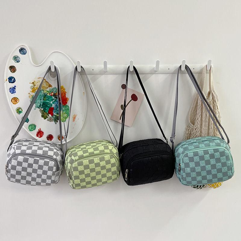 Plaid Cloth Bag Crossbody Mobile Phone Wallet Casual Versatile Mini Bag Multi-layer Women's Bag