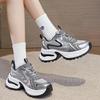 Spring Summer Shoes Women Fashion Sneakers Breathable Mesh Shoes Height Increasing 6cm Silver Brand Ladies Sneakers