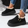 Fashion Autumn Winter Thick Sole Plush Snow Boots Women Comfy Warm Fleece Lining Ankle Boots Woman Anti Slip Platform Cotton Shoes Mujer
