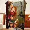 Animation Over The Garden W-Wall Throw Flannel Throw Blanket, Lightweight Cozy, Durable Washable Cute Cool