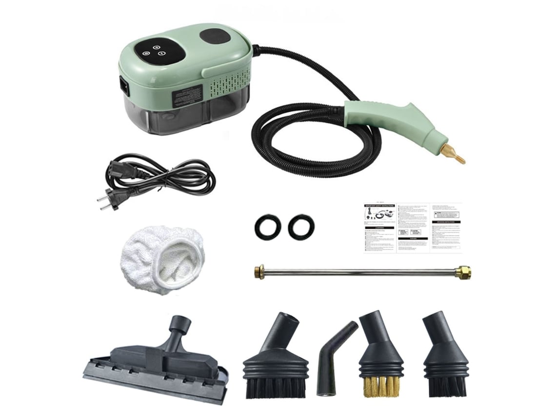 2500W steam cleaner with touchscreen, 1000ml large capacity, and 5 different nozzles.