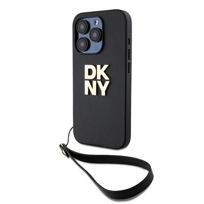 Dkny Dkhcp15Lpbswsk Iphone 15 Pro 6.1Black Hardcase Wrist Strap Stock Logo