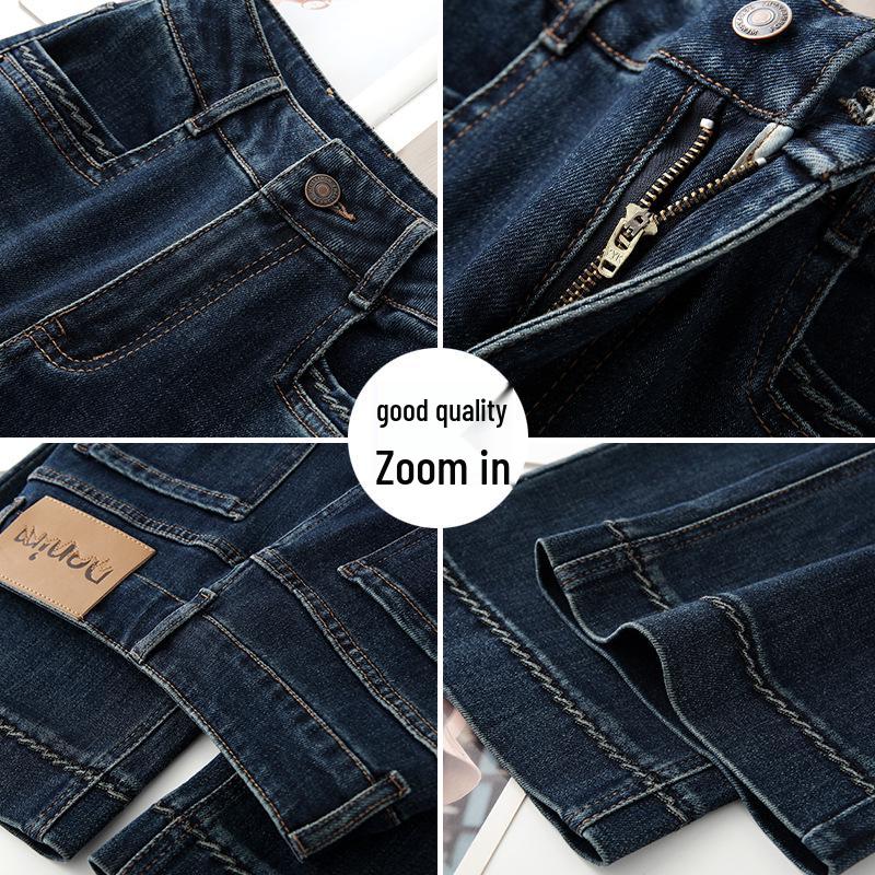 Women's High-Waisted Retro Blue Wide-Leg Jeans - Spring 2026 Collection