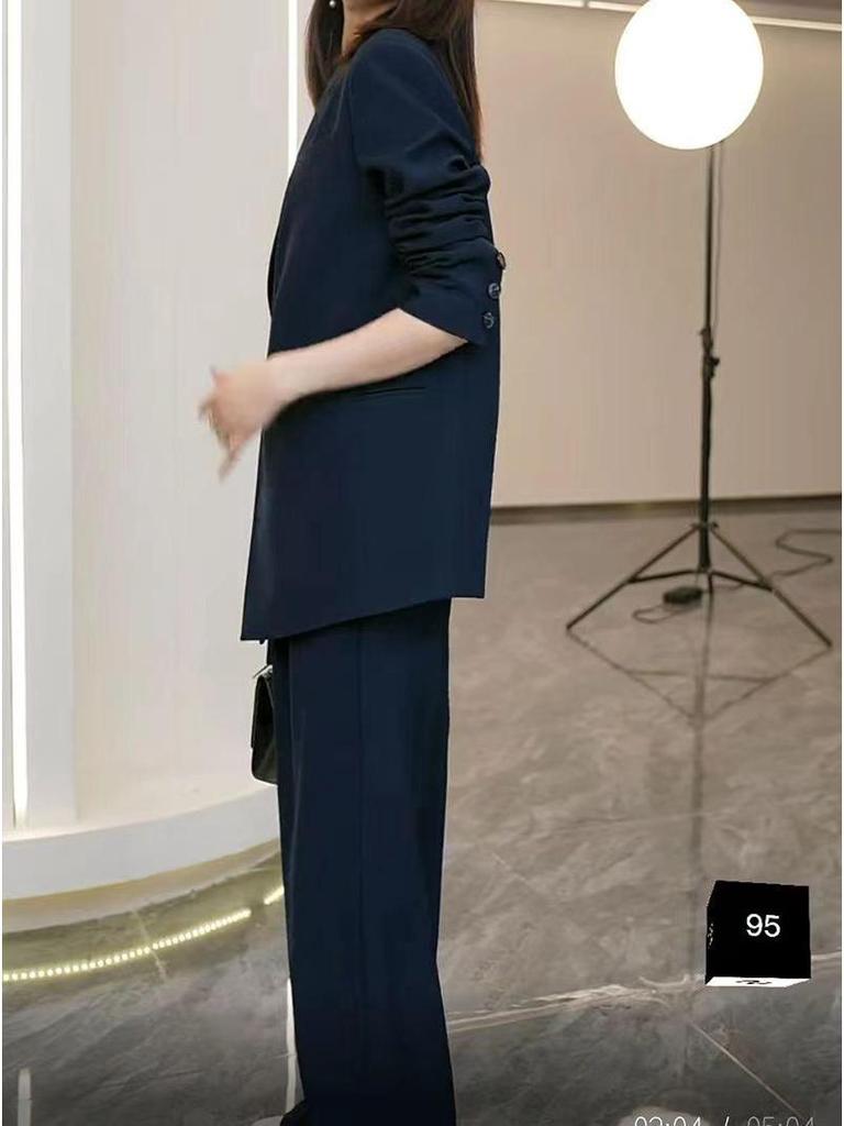 Στυλ Κουνιάδας 2024: Σετ Δύο Τεμαχίων Παντελόνι Φαρδύ Πόδι Χαλαρής Γραμμής Μεγάλο Μέγεθος για Γυναίκες - Άνοιξη & Φθινόπωρο