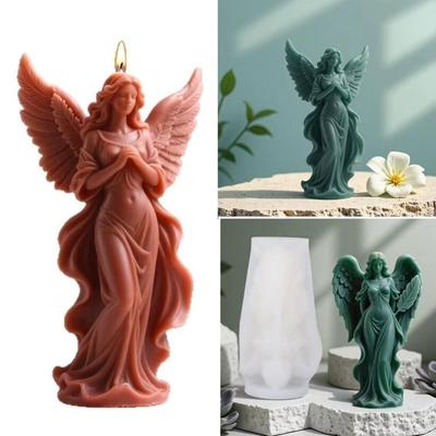 Silicone Resin Mould Wing Angel Relief Plaster Mold New Clay Making Tool  Home Decor