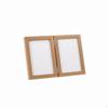 Double Photo Frame Wooden Picture Tabletop for Parents, Pet Owners, Nursery, Desk