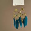 Phoenix Crescent Tassel Earrings: Ethnic Retro Design, Light Luxury, Women's Summer Jewelry