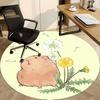 1pc Hamster Dandelion Chair Carpet for Office Non Slip, Lightweight, Machine Washable Rug for Office Holiday Decor