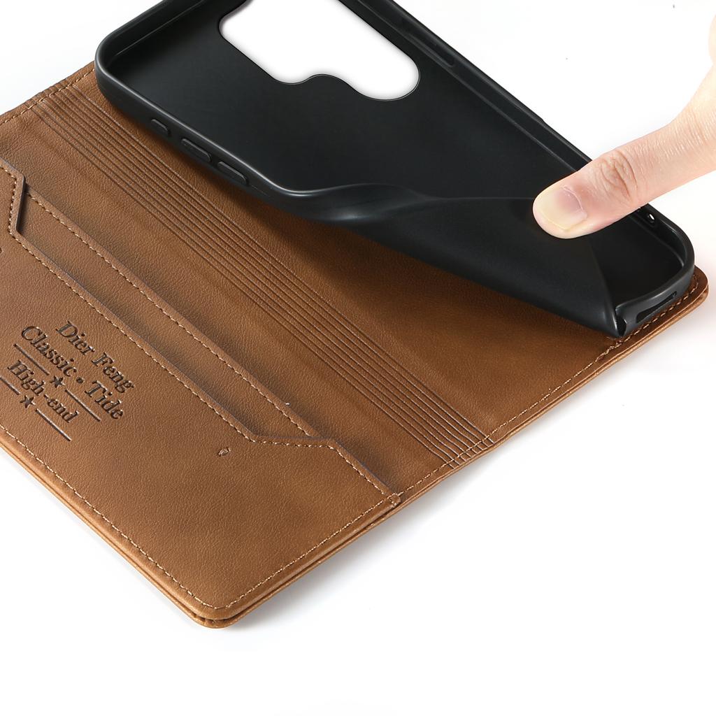 Skórzane Etui Biznesowe do Samsung S26 Ultra S25 S24 Plus S23 S22 FE A17 A37 A57 A27 A16 A26 A36 A56 z Miejscem na Karty RFID Portfel Pokrowiec
