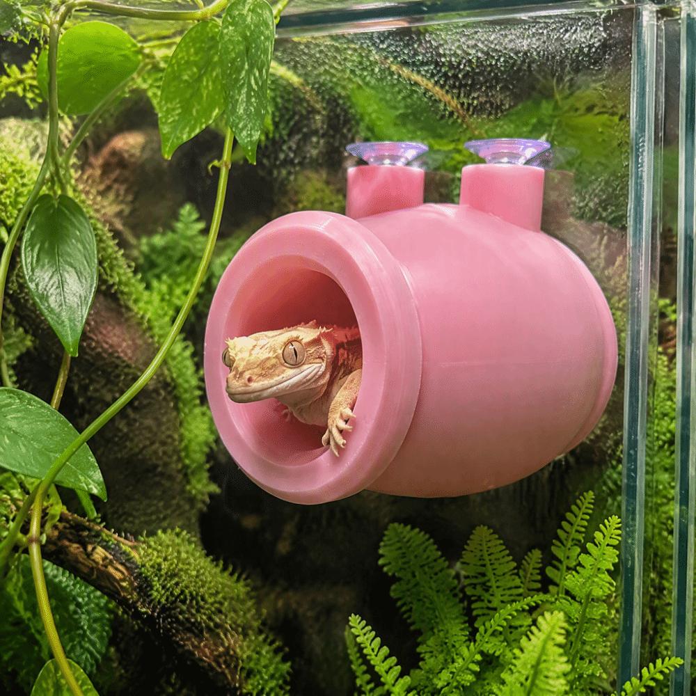 Suction Cup Lizard Cave Shelter 3D Printed Reptile Hideout Reptile Hiding House  Small Lizards