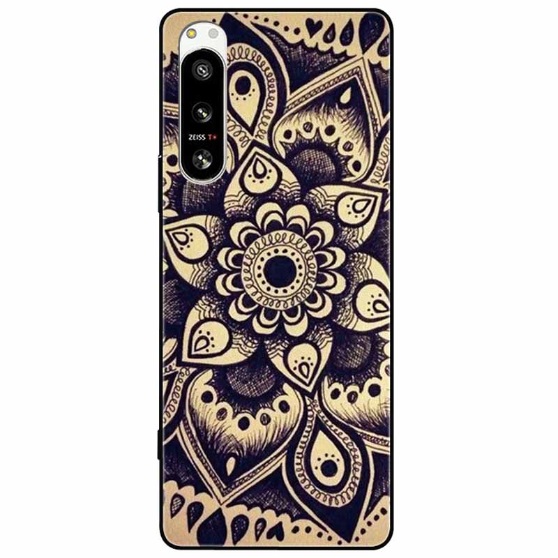For Sony Xperia 5 IV / 1 IV Case 10IV Soft Silicone Flower Phone Back Cases For Sony Xperia 10 IV V Cover 5IV TPU Bumpers 10V