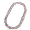 For Foxi 13mm Cuban Link Chain Necklace Gold Plated Brass Iced Out CZ for Wedding or Gift