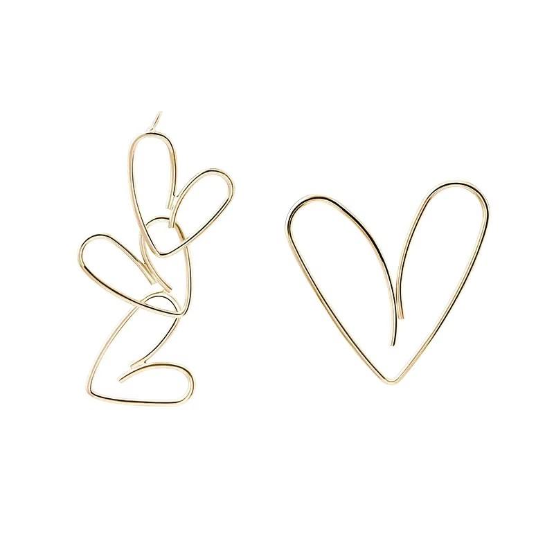 Korean Heart Hanging Earrings White Enamel Imitation Pearl Elegant Trendy Red Pink Acrylic Heart Dangle Earrings