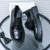 Fashion New Street Style Mens Casual Leather Shoes Anti Slip Comfortable Sneakers Stylish Shiny Leisure Shoes Male Formal Dress Footwear