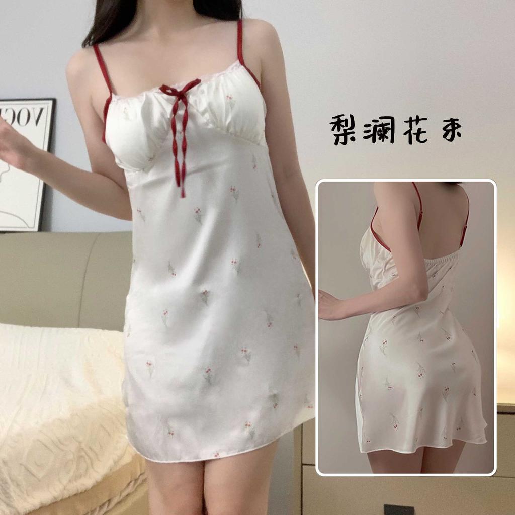 Sexy nightdress new seduction pure desire style sexy lace edge thin loungewear comfortable suspender pajamas women