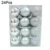 24 stk 3 cm Plast Juletrekuler Pynt Hjemmefest Hengende Ornamenter