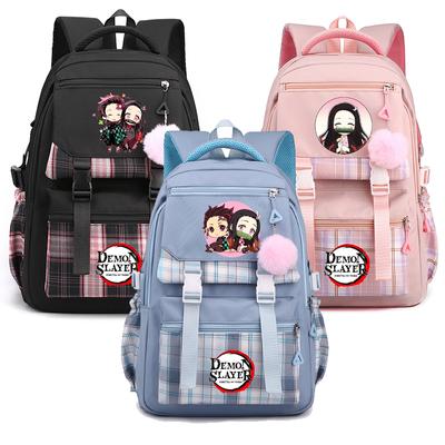 Anime Demon Slayer Backpack Teenger Back To Schoolbag Girls Boys Schoolbag Student Children Laptop Bookbag Men Women Travel Bag