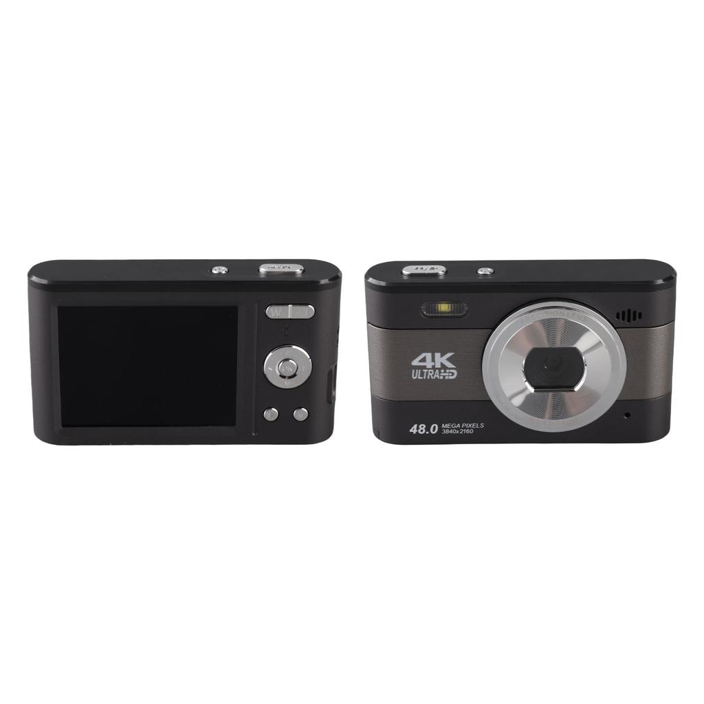 Digital Camera 4K 48MP 3in Screen 18X Zoom Retro Compact Portable for Photography Vlog Outdoor Travel