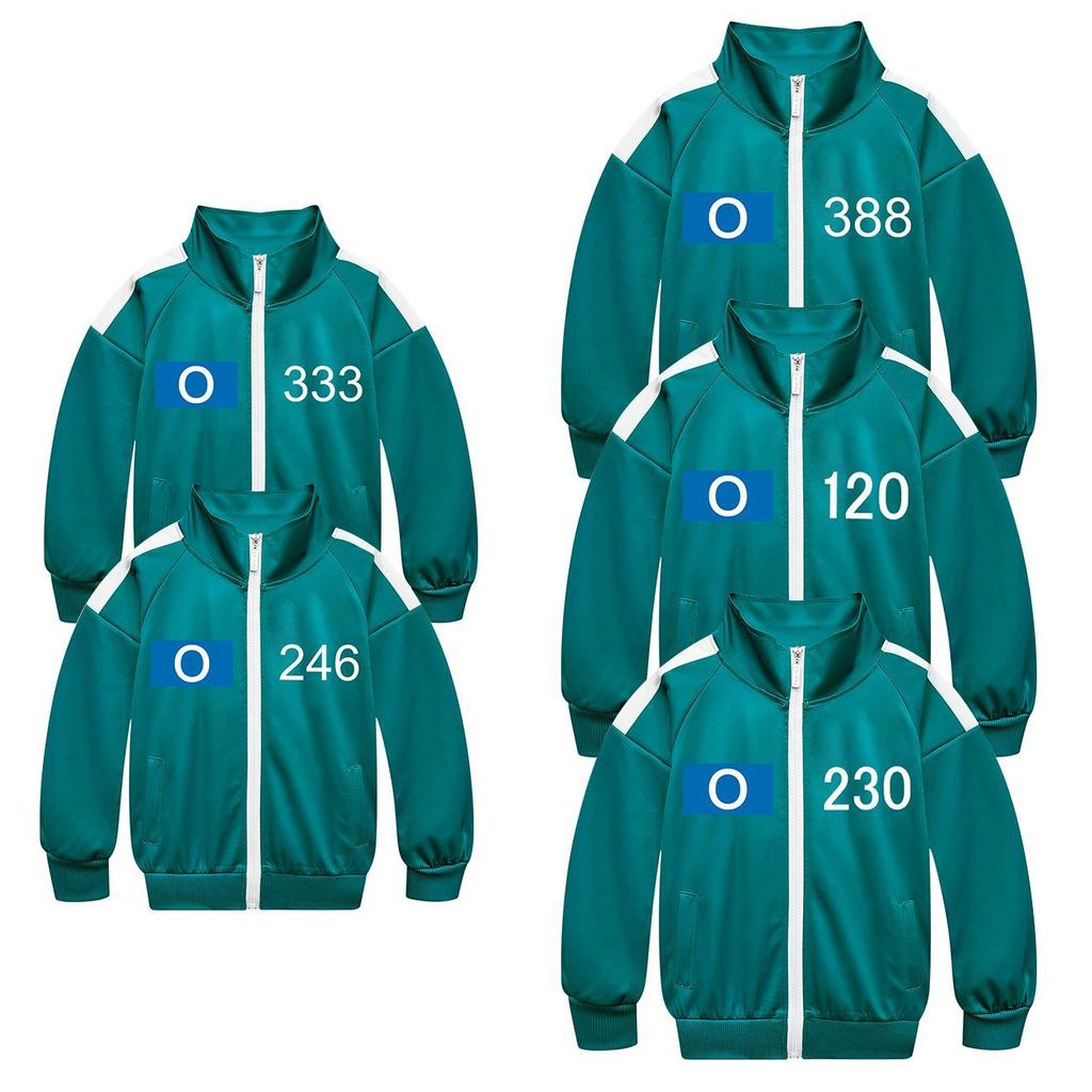 Kids Boys Girls Movie Game Print Long Sleeves Zipper Jacket Coat Outfit Halloween Cosplay Costume