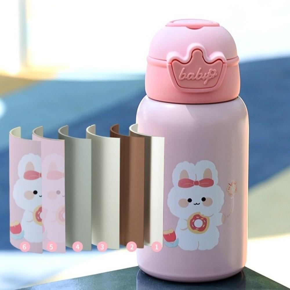 with Straw Kids Thermos Bottle 480ml Thermal Water Bottle Children's Water Kettle  for Toddlers