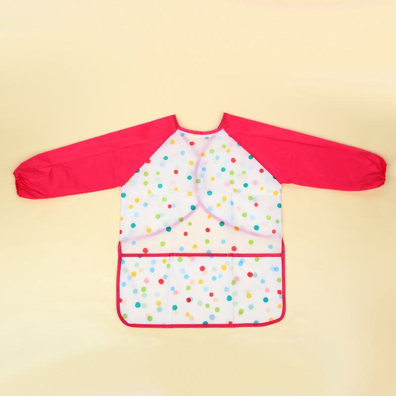 Tablier d'art à manches longues pour enfants avec poche et housse de protection pour aquarelle