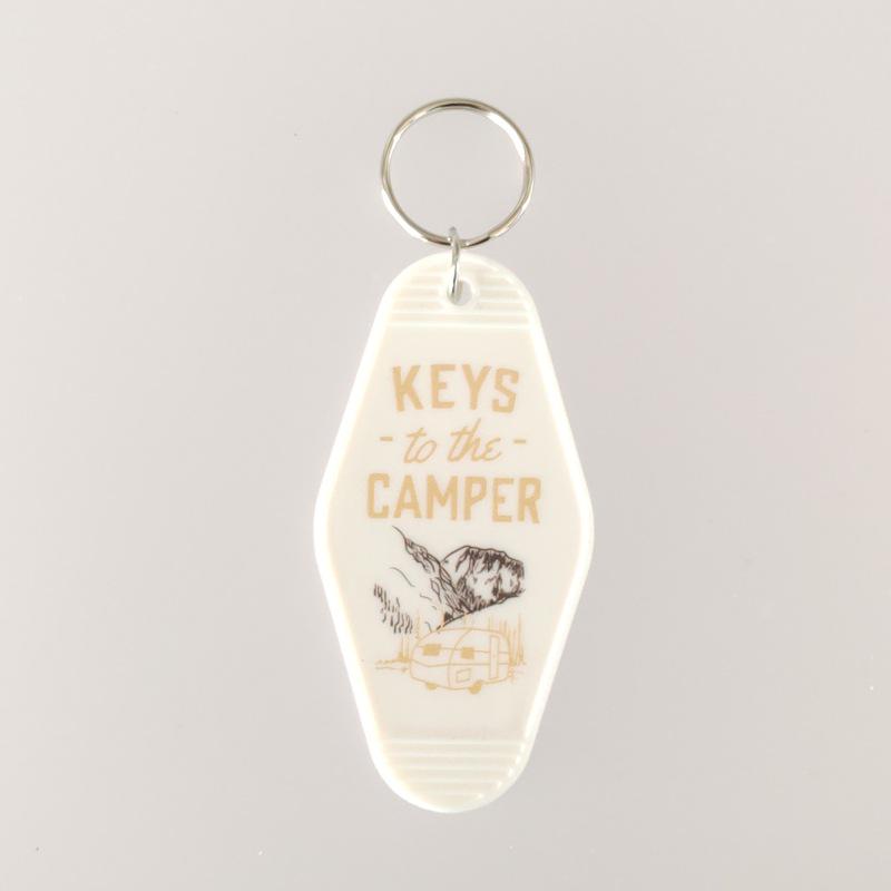 Vintage Acrylic Motel Room Keychain: Retro & Durable Design