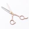 Purple Dragon Professional Half Body Rose Gold Hairdressing Shears: 5.5, 6.0, 7 Inch, Straight and Thinning Scissors