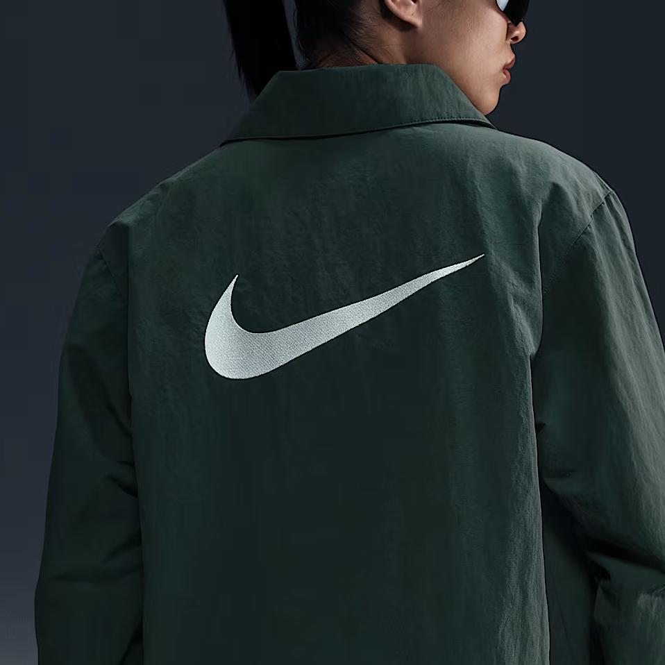 Nike Fashionable Comfortable Soft Zipper Long Sleeve Jacket Women jackets Vintage-Green FV7561-338