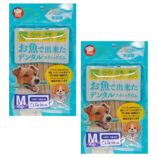 

Fish Dental Stick Gum, White Fish Flavor, Medium Size, 60g (x2)