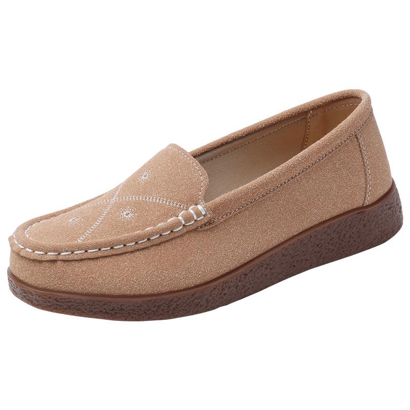 Summer Round Toe Soft Bottom Carved Retro British Style Flat Shoes Women's Casual Loafers