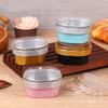10Pcs 68ml Semi-Cured Cheese Packaging Box Oval Aluminium Foil Cups for Pudding Light Cheese Air Fryer Oven Safe