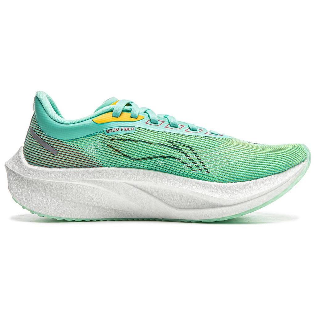 New LINING Feidian 4 Challenger Running Shoes Women's Low Top Fluorescent Ice Cyan/Lemon ARMU006-8