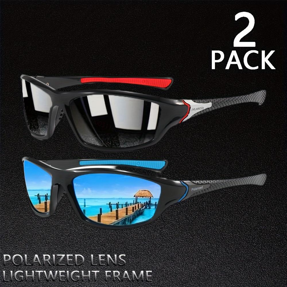 2 Pcs Polarized Night Vision Sunglasses Sports Polarized Sunglasses Men's Outdoor Cycling Glassesn. Ideal for Hiking, Fishing & Cycling