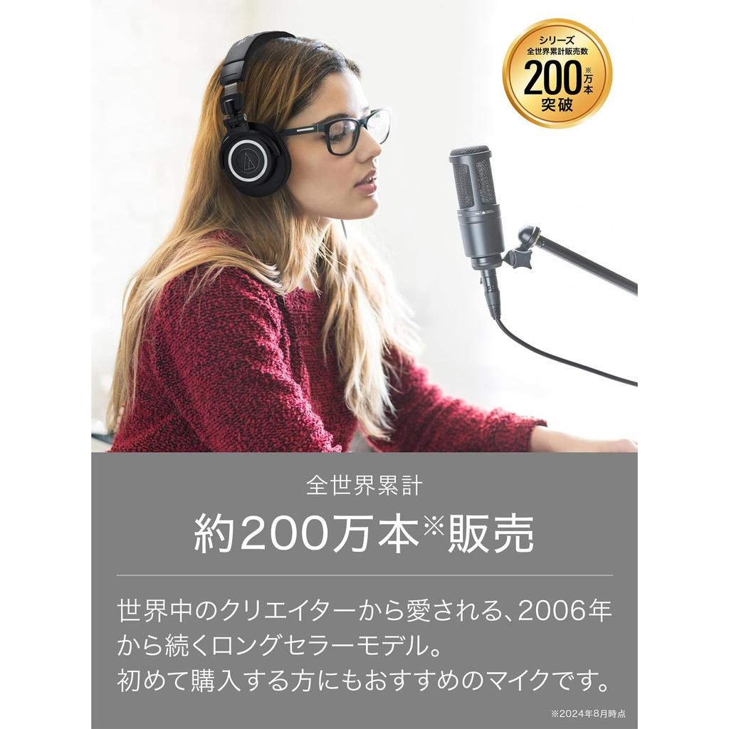 Audio Technica Condenser Microphone XLR AT2020GM Video DistributionHome RecordingPodcastLive CommentaryDTM AT2020GM Gunmetal