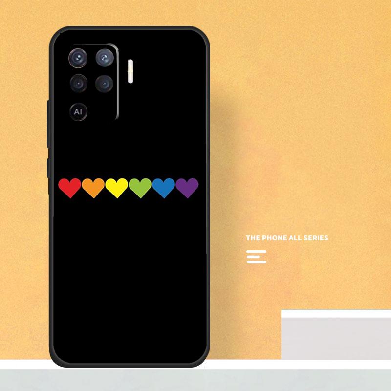 Heart Rainbow Gay Pride LGBT Case For Oppo A80 A60 A40 A6 A5 Pro A15 A16 A17 A57 A94 A74 A54 A76 A96 A18 A38 A58 A78 A98