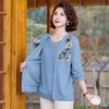 Two-Piece Set of Middle-aged and Elderly Two-Piece Set of Fashionable Casual Women's Clothing Fashionable Mother's Clothing Long Sleeve Top