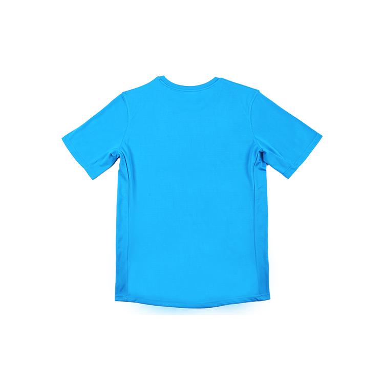 Li Ning T Shirts Men's Lake Blue Crew Neck Moderate YTST073-1