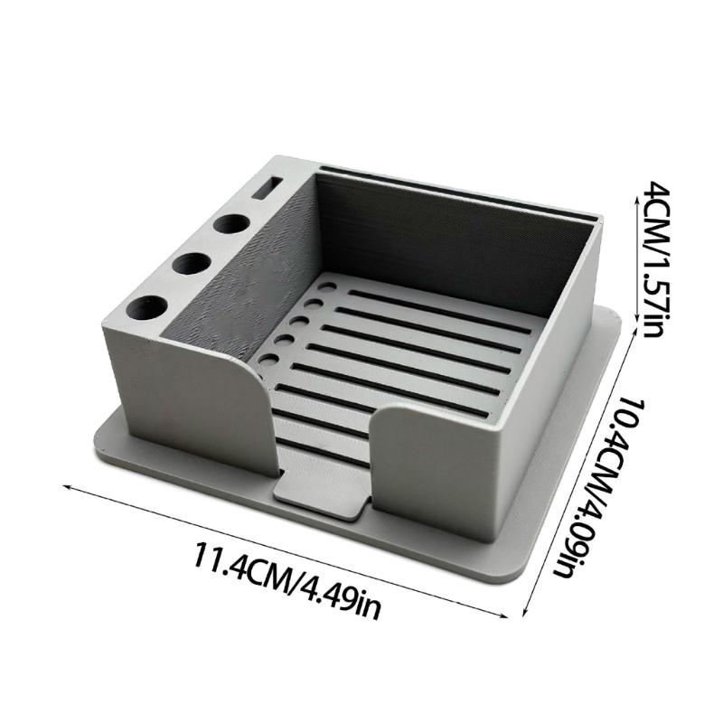 Space Saving Desk Tray Note Templates Hold Box For Notes Pens Office Supplies