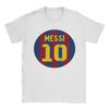 Mens Football Messis T Shirts  Pure Cotton Clothes Casual Short Sleeve Round Collar Tees 4XL 5XL 6XL TShirt