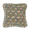 Frill Cushion Karino Block 5cm [Tomo Corporation] Cover, Print, Turquoise, Size 45x45cm, Frill