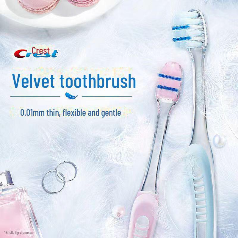 Crest Velvet Czarna Herbata Szczoteczka do Zębów - Usuwanie Przebarwień i Ochrona Dziąseł, Miękkie Włókna dla Dorosłych, Podwójne Opakowanie dla Kobiet i Mężczyzn