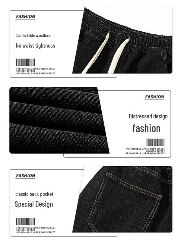 Dingfengbaoluo Men's Retro Straight Wide-Leg Casual Pants