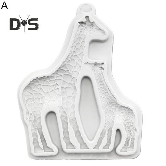 3 stilar Fondantform Flexibel Slitstark Elefant Lejon Giraffe Kexform